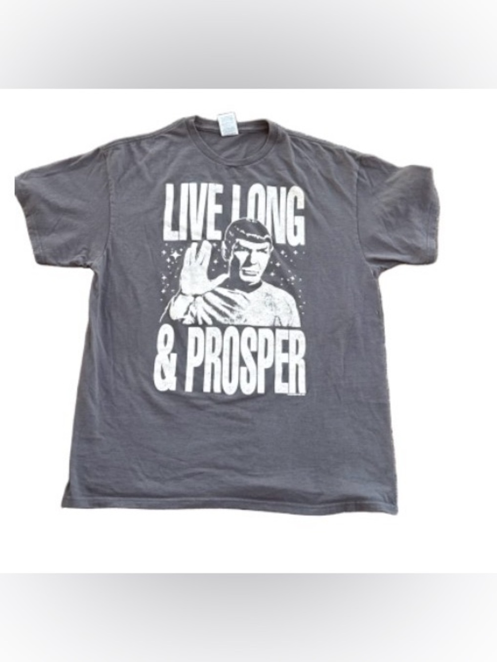 Gray 'Live Long & Prosper' Graphic Tee - Men's Short Sleeve